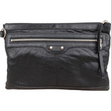 Balenciaga Black Arena Leather City Pochette Clutch