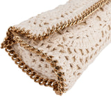 Stella McCartney Crochet Falabella Fold Over Clutch Crossbody Bag
