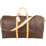 Louis Vuitton Monogram Canvas Keepall 60 Bandoulière Travel Bag