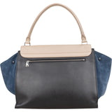 Céline Tricolor Leather and Suede Large Trapeze Handbag