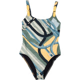 Hermès Equestrian Print One-Piece Swimsuit (38)