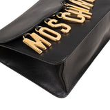 Moschino Leather Lettering Emblem Crossbody Bag