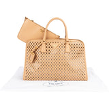 Prada Saffiano Leather Perforated Fori Tote Handbag