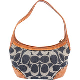 Coach Monogram Signature Denim and Leather Ergo Shoulder Bag