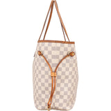 Louis Vuitton Monogram Damier Azur Canvas Neverfull MM Shoulder Bag
