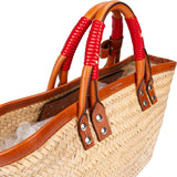 Balenciaga Raffia Leather Panier Basket Handbag