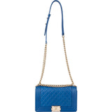 Chanel Quilted Lambskin Medium Boy Single Flap Crossbody Bag