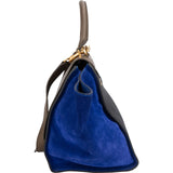 Céline Tricolor Suede Leather Trapeze Handbag