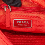 Prada Red Nylon Tessuto Triangle Messenger Crossbody Bag
