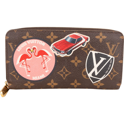 Louis Vuitton Monogram Canvas Illustre World Tour Race Zippy Wallet