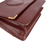 Cartier Must de Cartier Bordeaux Leather Messenger Crossbody Bag