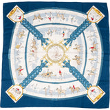 Hermès Les Allures du Cheval Silk 90 Scarf Tuch