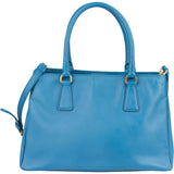 Prada Blue Saffiano Leather Galleria Handbag - vintageandkickz