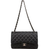 Chanel Quilted Lambskin Jumbo Double Flap Crossbody Bag