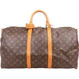 Louis Vuitton Monogram Canvas Keepall 50 Bandoulière Travel Bag