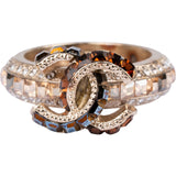 Chanel Crystal & Diamond Embelished CC Ring (50)