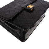 Chanel Quilted Lambskin 24K Gold Single Flap Shoulder Bag