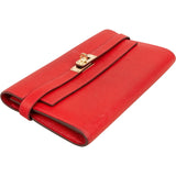 Hermès Rouge Epsom Leather Kelly Wallet