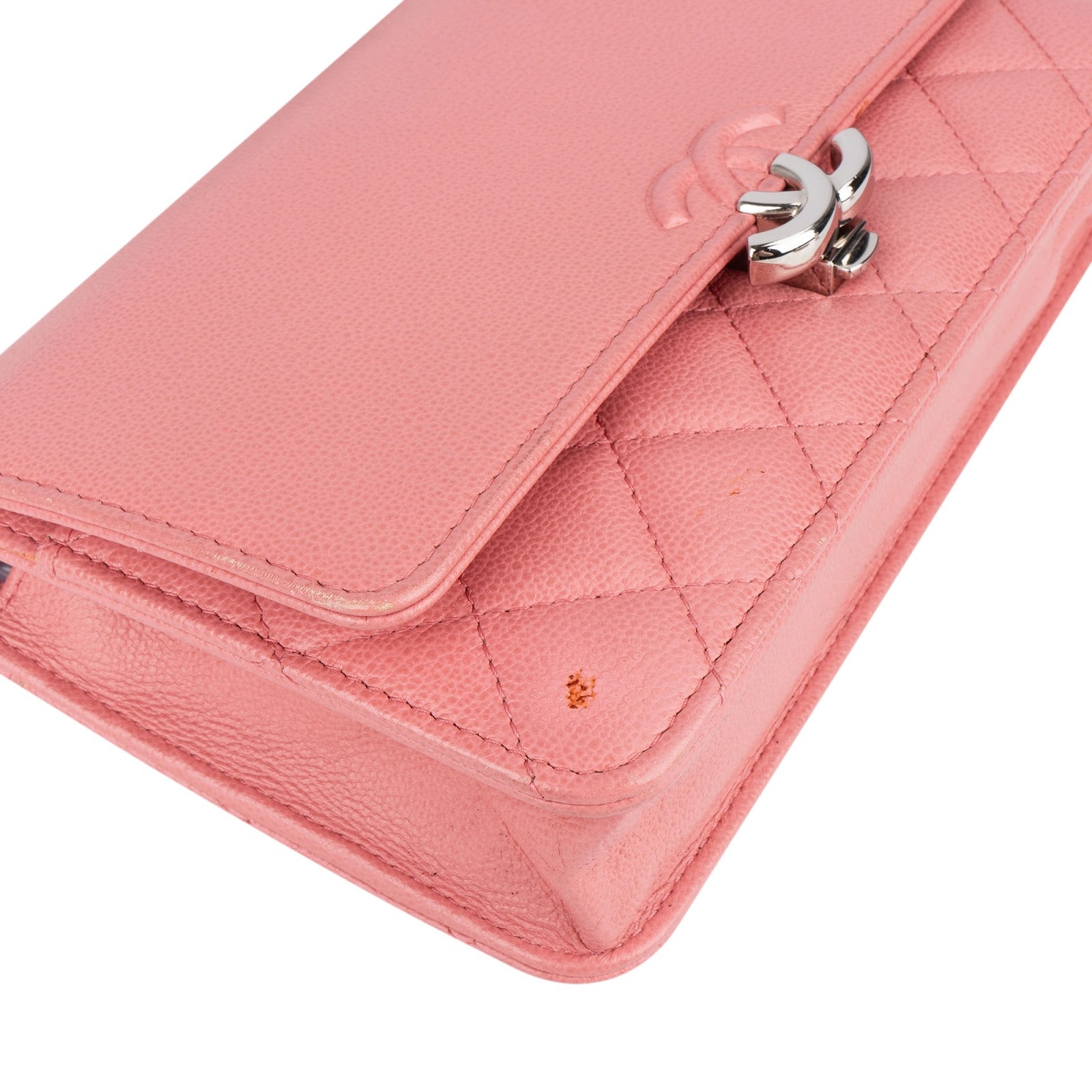 Chanel Quilted Caviar Leather Wallet On Chain Crossbody Bag - vintageandkickz