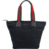 Gucci Monogram GG Canvas Web Stripe Tote Shopper Shoulder Bag