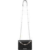 Miu Miu Matelassé Nappa Leather Crystal Small Flap Crossbody Bag