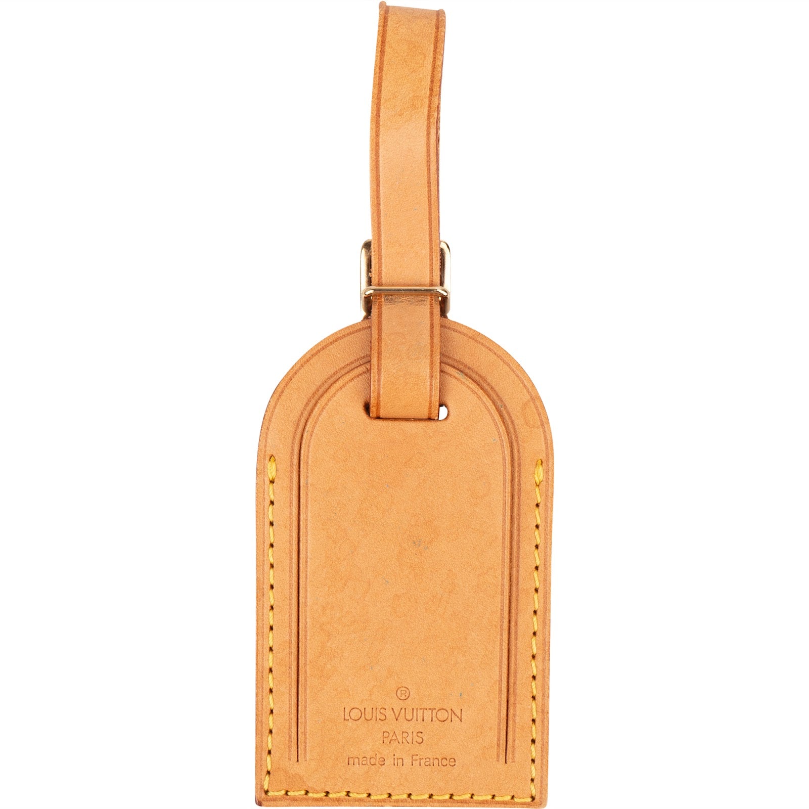 [🔄️B10 / F75] Louis Vuitton Vachetta Leather Luggage Tag - vintageandkickz