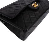 Chanel Quilted Lambskin 24K Gold Medium Double Flap Shoulder Bag