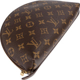 Louis Vuitton Monogram Canvas Trousse Demi-Ronde Pouch
