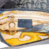 Christian Dior Monogram Oblique Denim Saddle Shoulder Bag