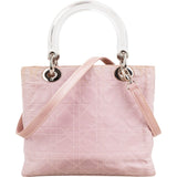 Christian Dior Nylon Cannage Transparent  Lady Dior Handbag