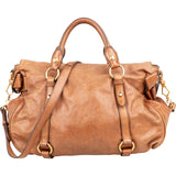 Miu Miu Vitello Lux Bow Satchel Handbag