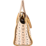 MCM Monogram Striped Visetos Canvas Luggage Tote Handbag