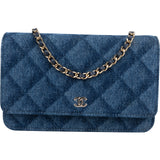 Chanel Denim Wallet on Chain Crossbody Bag