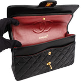 Chanel Quilted Lambskin Medium 24K Gold Double Flap Shoulder Bag