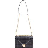 Christian Dior Metallic Patent Leather Diorama Flap Crossbody Bag