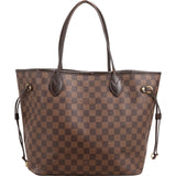Louis Vuitton Monogram Damier Ebene Canvas Neverfull MM Shoulder Bag