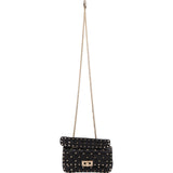 Valentino Quilted Leather Rockstud Spike Crossbody Handbag