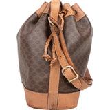Celine Macadam Monogram Drawstring Bucket Shoulder Bag