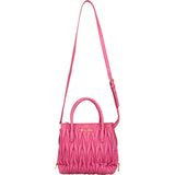 Miu Miu Pink Matelassé Nappa Leather Handbag - vintageandkickz