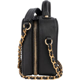 Chanel Quilted Caviar Leather CC Filigree Crossbody Bag
