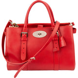 Mulberry Red Leather Zipped Bayswater Handbag