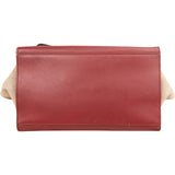 Celine Bicolor Leather Canvas Trapeze Handbag