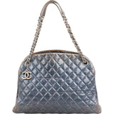 Chanel Quilted Crinkled Lambskin Just Mademoiselle Bowling Shoulder Bag