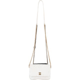 Chanel Quilted Lambskin Side Packs Single Flap Adjustable Duo Crossbody Bag