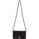 Chanel Quilted Lambskin 24K Gold Single Flap Crossbody Bag - vintageandkickz