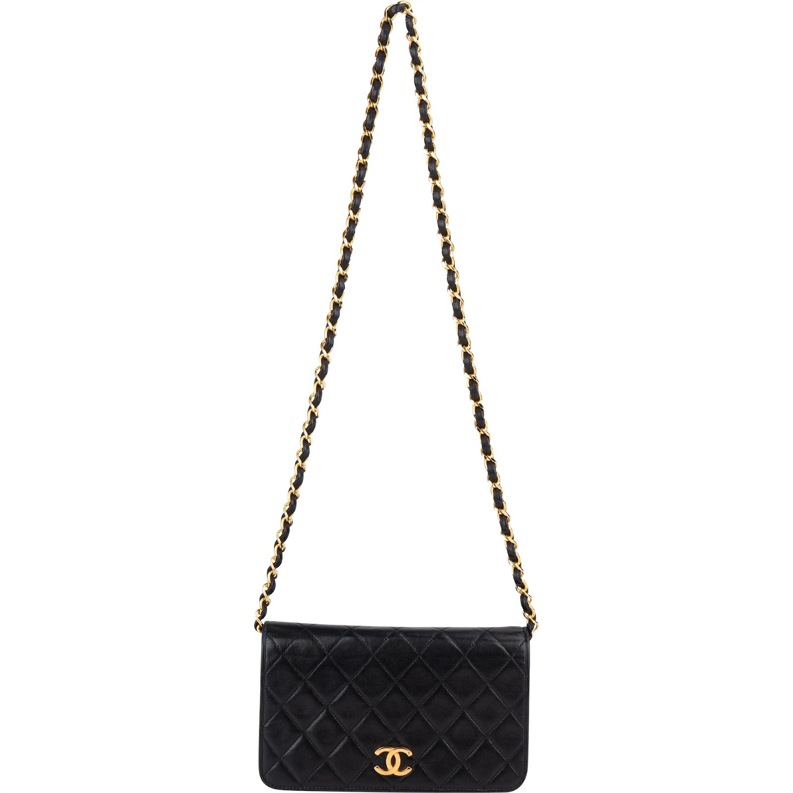 Chanel Quilted Lambskin 24K Gold Single Flap Crossbody Bag - vintageandkickz
