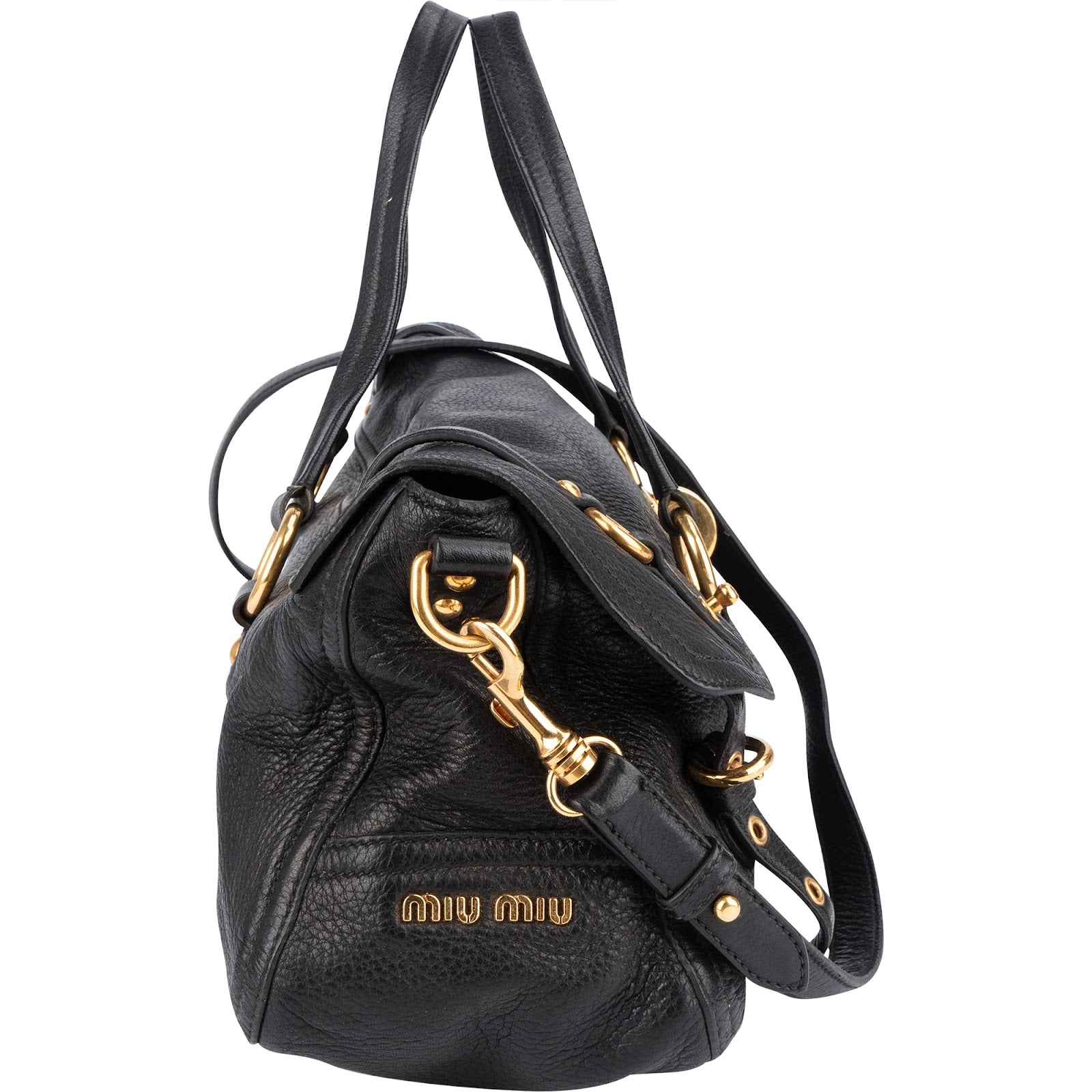 [🔄️B23 / F50] Miu Miu Vitello Lux Cofer Shoulder Bag - vintageandkickz