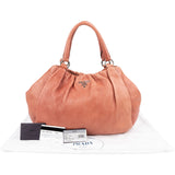 Prada Vitello Daino Deerskin Gathered Tote Handbag