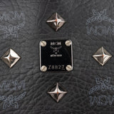 MCM Monogram Studded Visetos Leather Clutch Bag