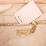 Miu Miu Brown Vitello Lux Leather Hobo Handbag